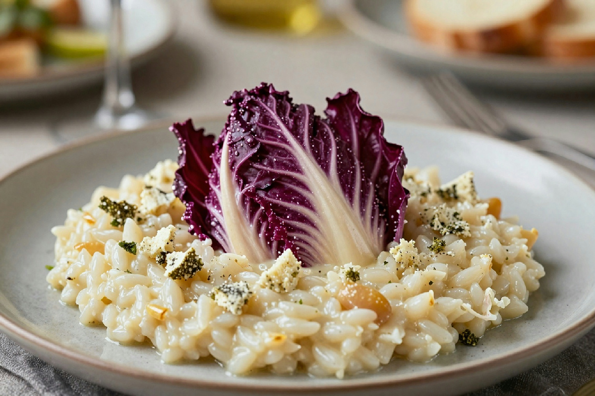 Risotto cremoso al radicchio e gorgonzola, il piatto che rende speciale ogni cena in famiglia